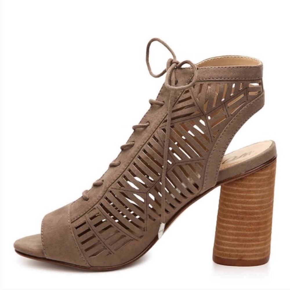 Lace Up Chunky Heels